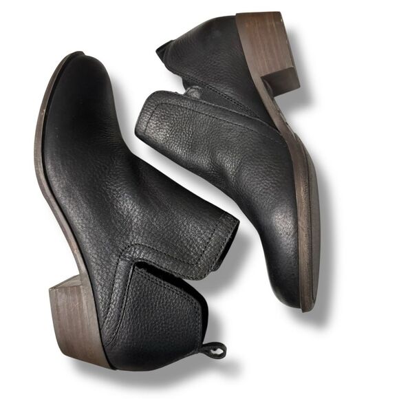 Lucky Brand Bollo Black Leather Ankle Booties Women’s Size 7.5 - Picture 8 of 9